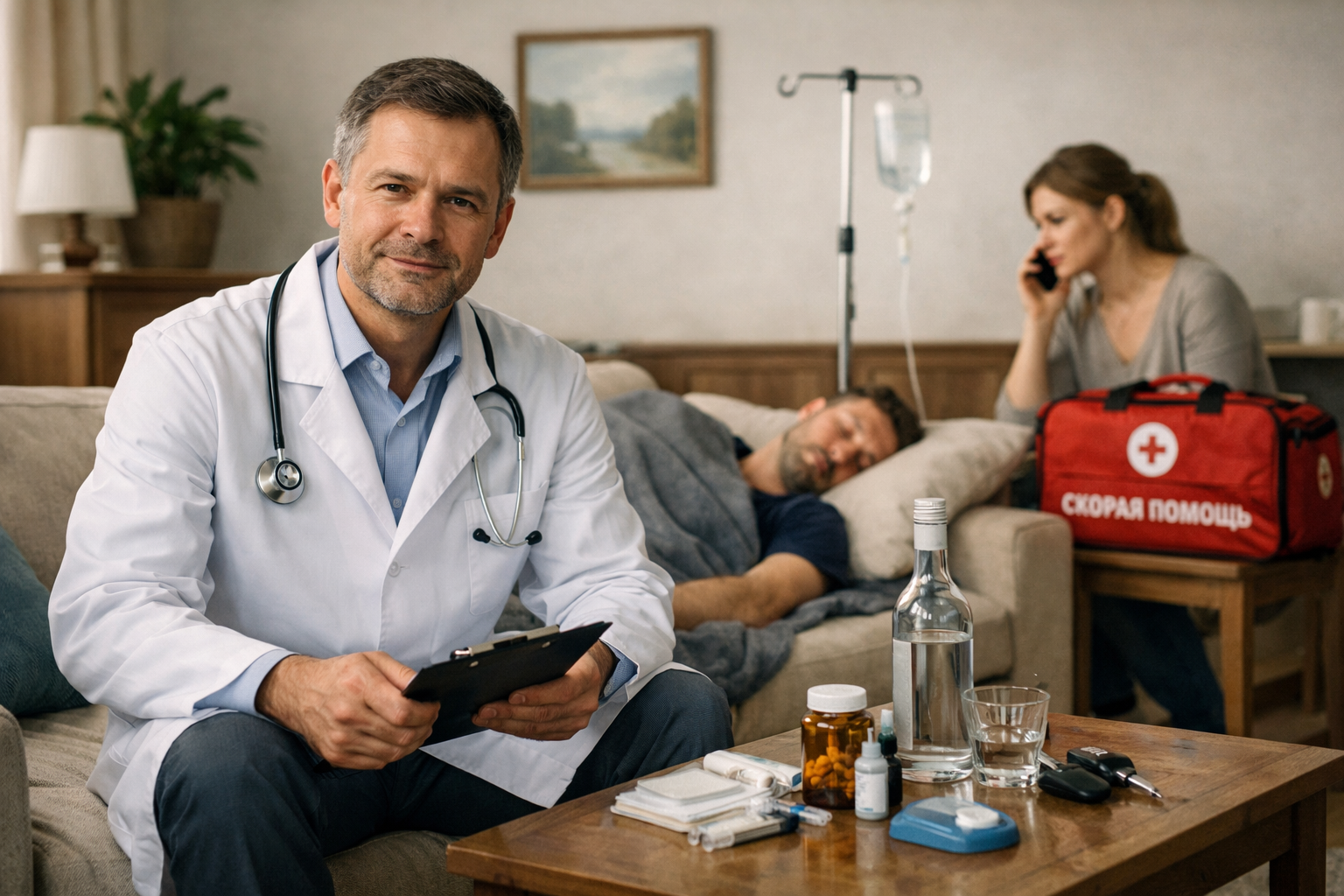 Противопоказания к выводу из запоя на дому: когда нужна скорая